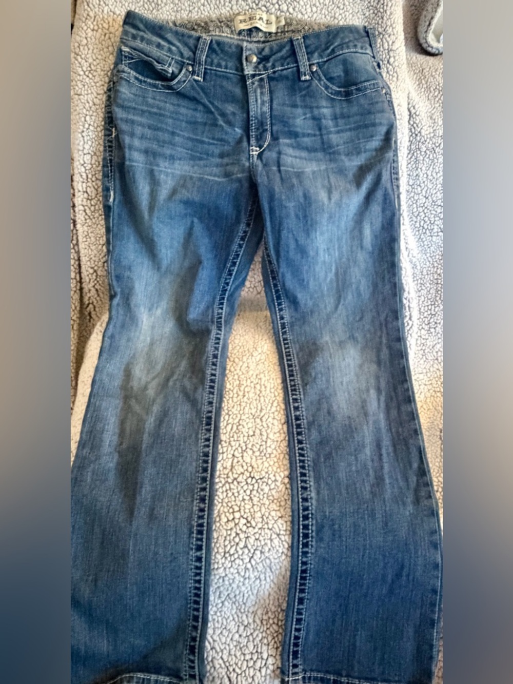 Ariat - R.E.A.L Womens Blue Denim Bootcut Jeans